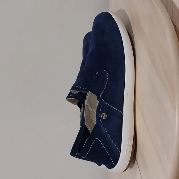 Spenco Siesta Convertible Slip on Shoes Women's Size 8.5 Blue Suede Casual Comfy