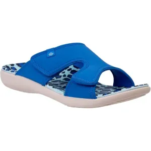 Spenco Women's Kholo Slide Sandal Blue Leopard Size 8 Casual
