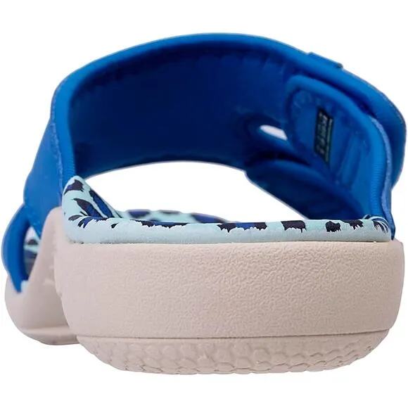 Spenco Women's Kholo Slide Sandal Blue Leopard Size 8 Casual