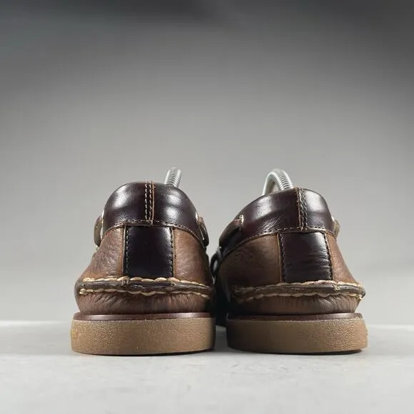Sperry Gold Cup Men’s Size 9.5 Brown Leather 2 Eye Moc Toe Boat Shoes Casual NEW