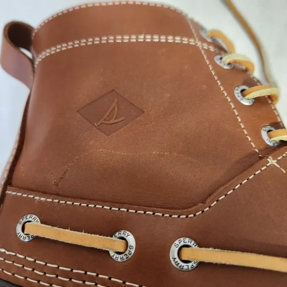 Sperry Top Sider Brown &amp; Black Rain &amp; Snow Boots Duck Boot Mens SZ 10M