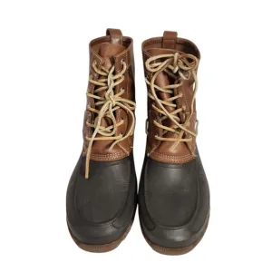 Sperry Top Sider Brown &amp; Black Rain &amp; Snow Boots Duck Boot Mens SZ 10M