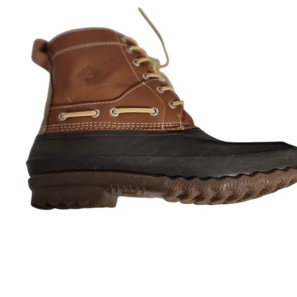 Sperry Top Sider Brown &amp; Black Rain &amp; Snow Boots Duck Boot Mens SZ 10M