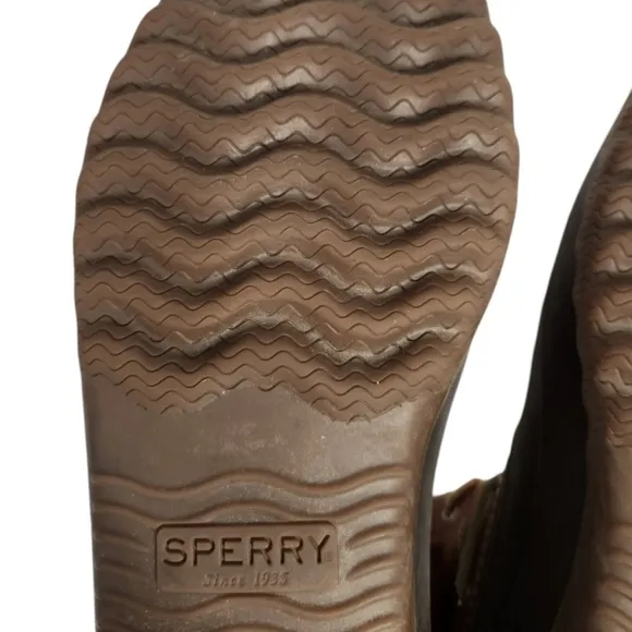 Sperry Top Sider Brown &amp; Black Rain &amp; Snow Boots Duck Boot Mens SZ 10M
