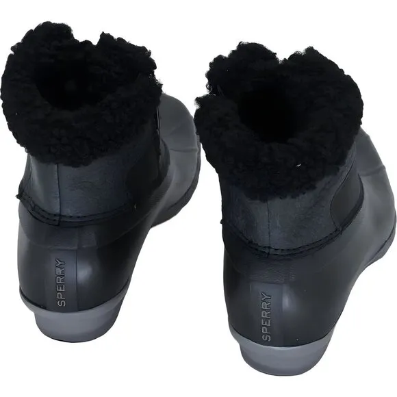 Sperry Women's Leather Snow Boot, Black - Size 7.5