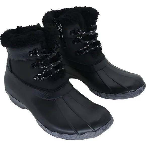 Sperry Women's Leather Snow Boot, Black - Size 7.5