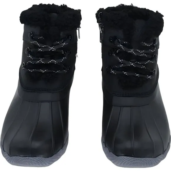 Sperry Women's Leather Snow Boot, Black - Size 7.5