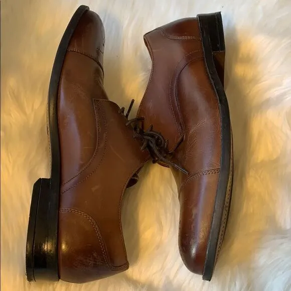 Stacy Adams Wing Tip Mens Leather Dress Shoes Size 11.5