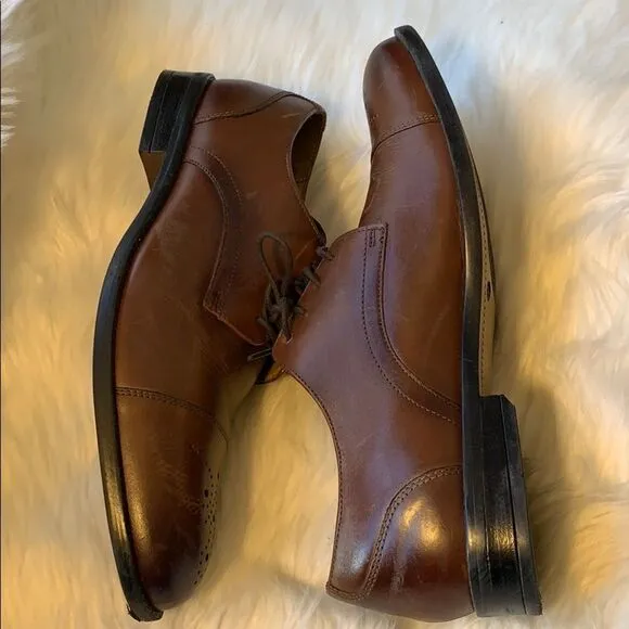 Stacy Adams Wing Tip Mens Leather Dress Shoes Size 11.5