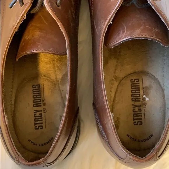 Stacy Adams Wing Tip Mens Leather Dress Shoes Size 11.5