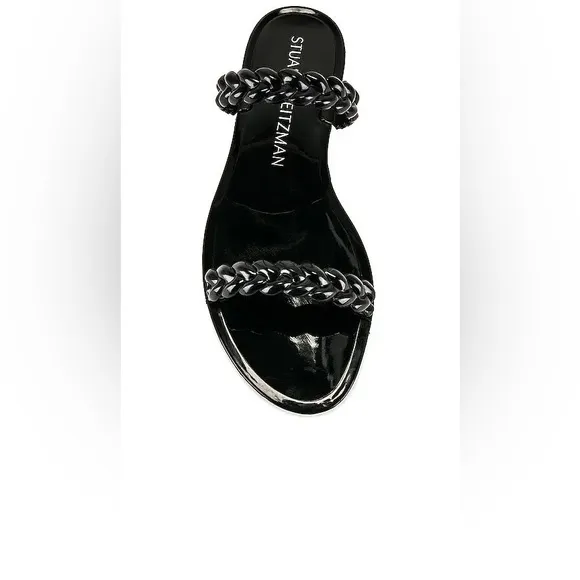 Stuart Weitzman Braida Sawyer Jelly Black Sandals Size 8 , 9 NEW