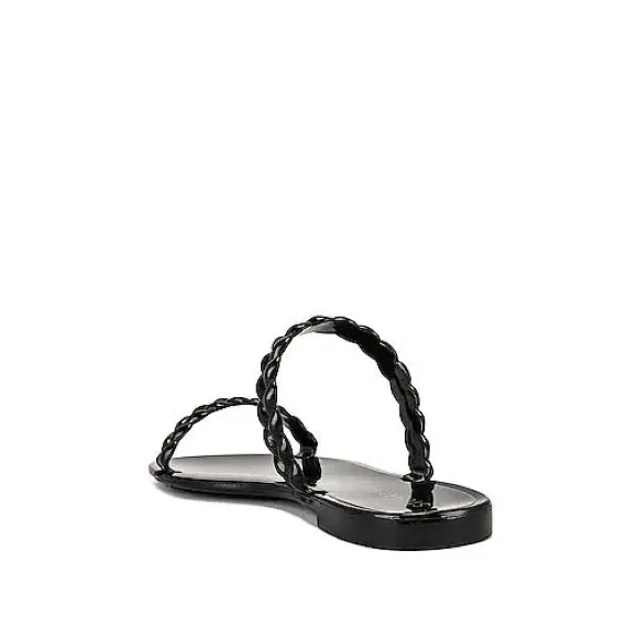 Stuart Weitzman Braida Sawyer Jelly Black Sandals Size 8 , 9 NEW