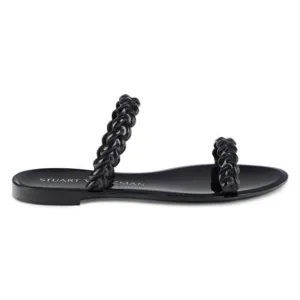 Stuart Weitzman Braida Sawyer Jelly Black Sandals Size 8 , 9 NEW