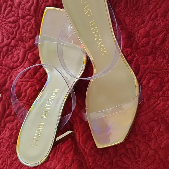 Stuart Weitzman Clear Strap Sandals
