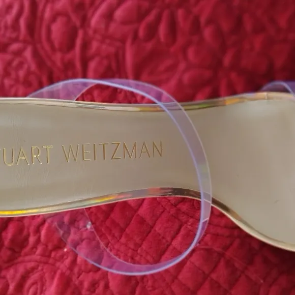 Stuart Weitzman Clear Strap Sandals