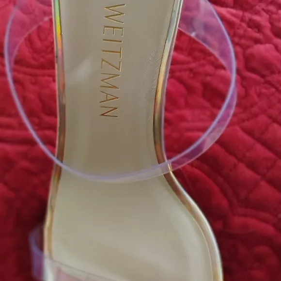 Stuart Weitzman Clear Strap Sandals