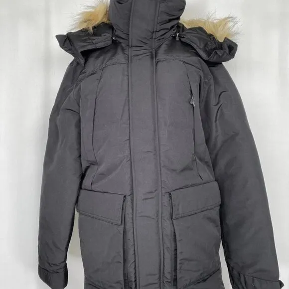 Superdry Unisex XPD Everest Parka Black Size S Hooded Insulated Full Zip Coat