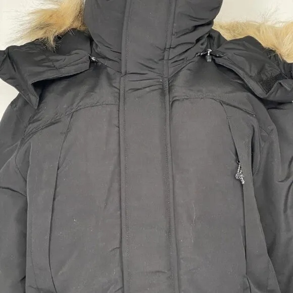 Superdry Unisex XPD Everest Parka Black Size S Hooded Insulated Full Zip Coat
