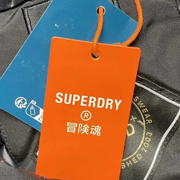 Superdry Unisex XPD Everest Parka Black Size S Hooded Insulated Full Zip Coat