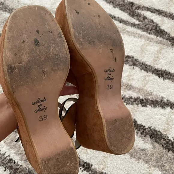 Tattoo Pinto Genuine Suede Wedge Sandals