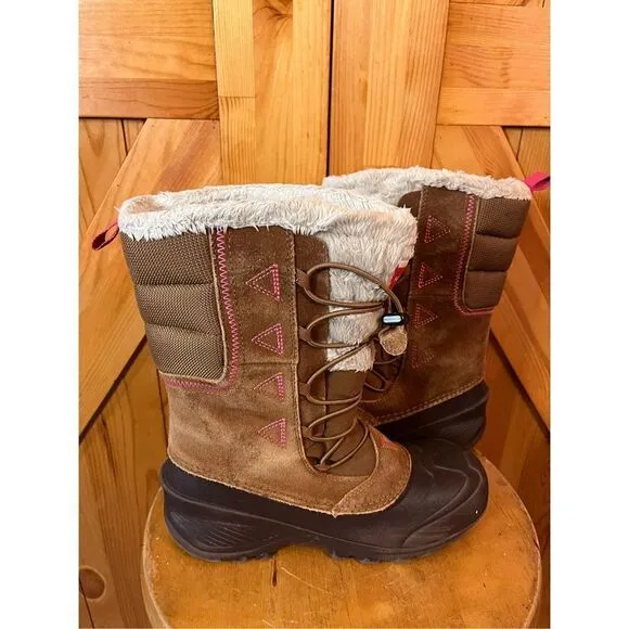 The North Face Girls Suede Heat Seeker 200 Gram Insulation Winter Snow Boots 5