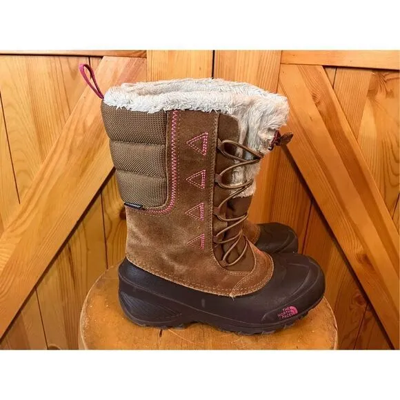 The North Face Girls Suede Heat Seeker 200 Gram Insulation Winter Snow Boots 5