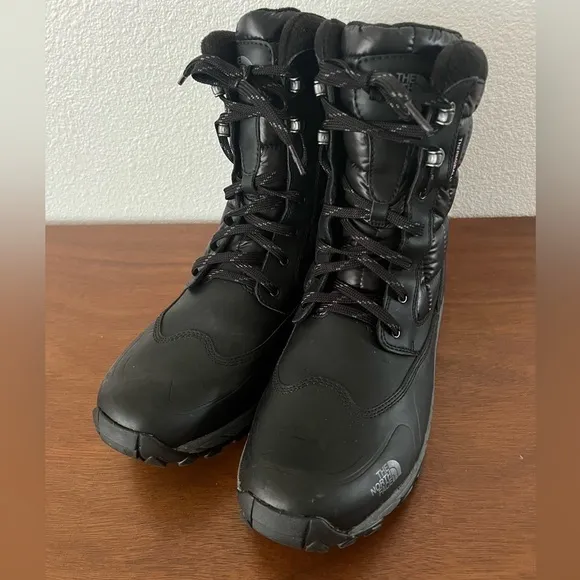 The North Face US 12 Black Thermoball Lace Up Boot