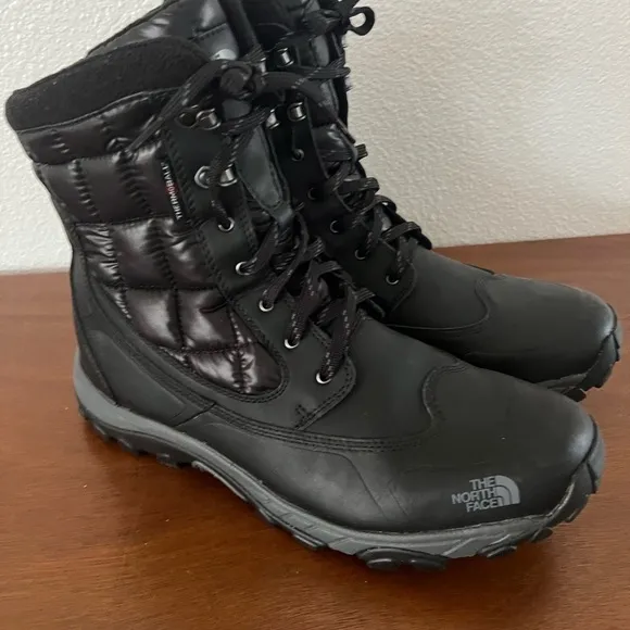 The North Face US 12 Black Thermoball Lace Up Boot