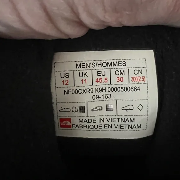 The North Face US 12 Black Thermoball Lace Up Boot