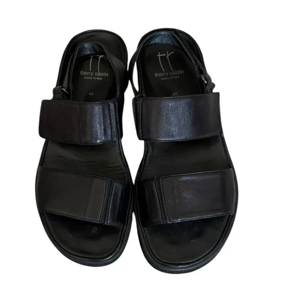 THIERRY RABOTIN barton black leather Sandals