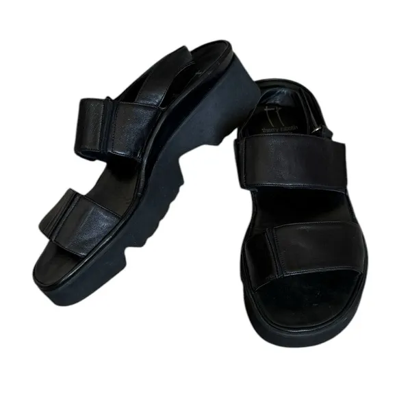 THIERRY RABOTIN barton black leather Sandals