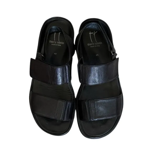 THIERRY RABOTIN barton black leather Sandals