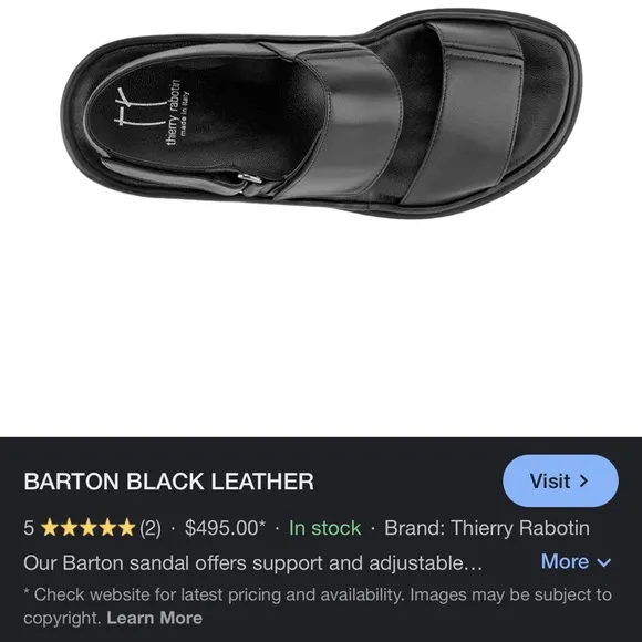 THIERRY RABOTIN barton black leather Sandals