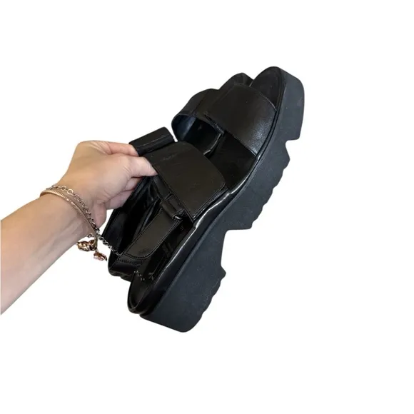 THIERRY RABOTIN barton black leather Sandals