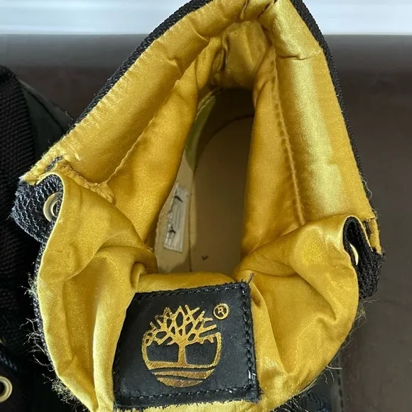 Timberland boots in a size 5 black and gold