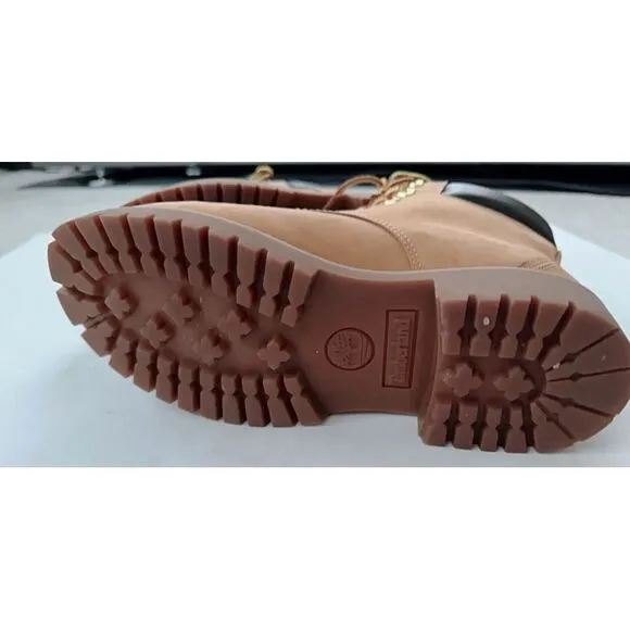 Timberland Classic Lace-up Combat Boots in Wheat Nubuck with Padded Collar