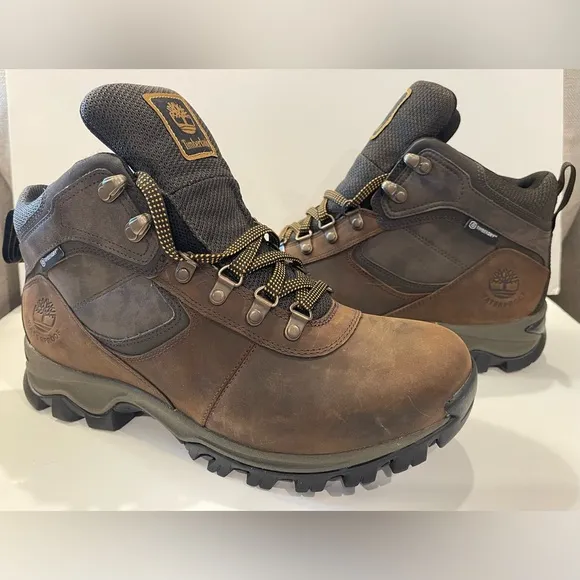 Timberland Men's Waterproof Brown Hiking Boots Size 9.5W