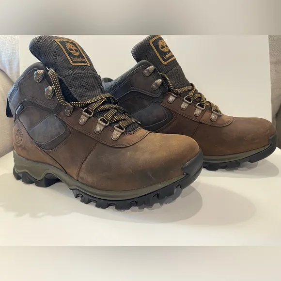 Timberland Men's Waterproof Brown Hiking Boots Size 9.5W