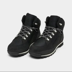 Timberland womens Euro Hiker Mid Black Hiking Boots