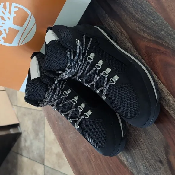 Timberland womens Euro Hiker Mid Black Hiking Boots
