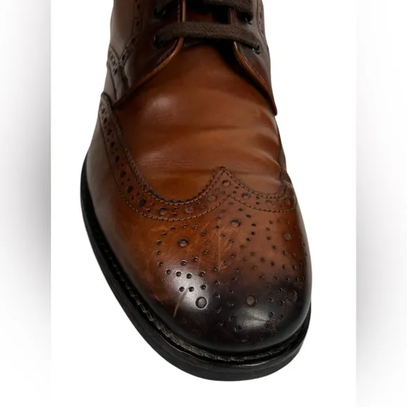 To Boot New York Mens 10.5 Dress Boots Brown Leather Wingtip Ankle Distressed