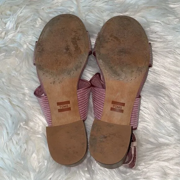 Toms Poppy Mauve Corduroy Sandals