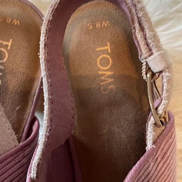Toms Poppy Mauve Corduroy Sandals