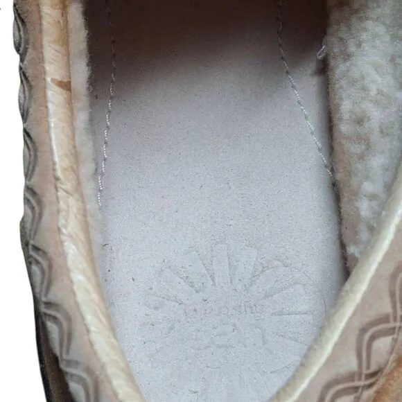 UGG Hermosa Men's Suede Moc Toe Shoes | Size 11 | Tan Leather Trim | Casual Comf