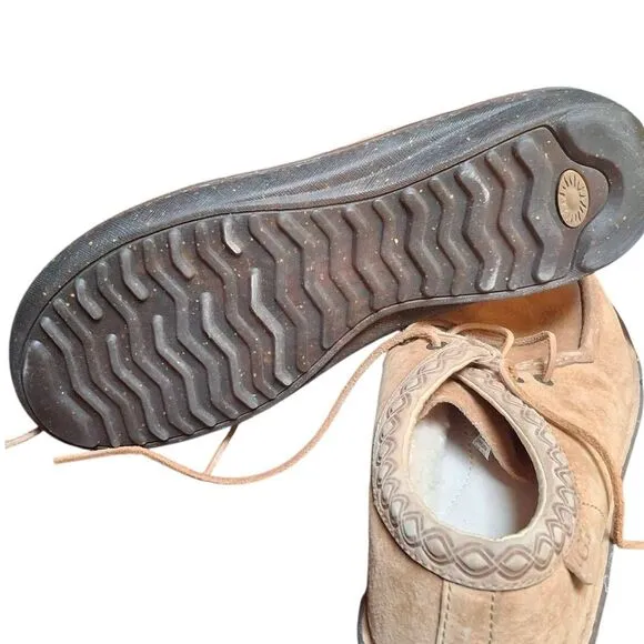 UGG Hermosa Men's Suede Moc Toe Shoes | Size 11 | Tan Leather Trim | Casual Comf