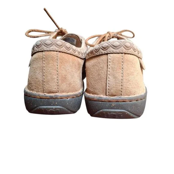 UGG Hermosa Men's Suede Moc Toe Shoes | Size 11 | Tan Leather Trim | Casual Comf