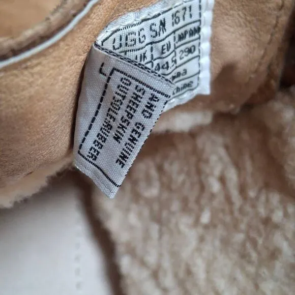 UGG Hermosa Men's Suede Moc Toe Shoes | Size 11 | Tan Leather Trim | Casual Comf