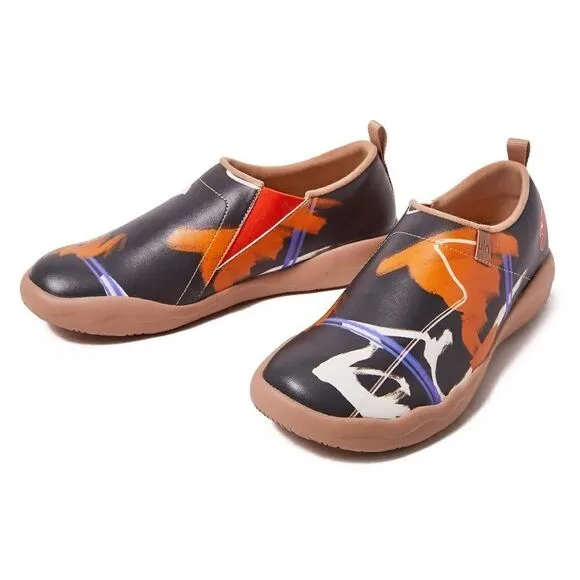 UIN Men's Walking Travel Shoes Microfiber Casual Loafers Sneaker (Lost in Mist)