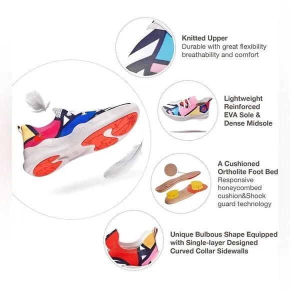 UIN Women Sneakers Lightweight Walking Athletic Shoes (Spring Party - Mijas)