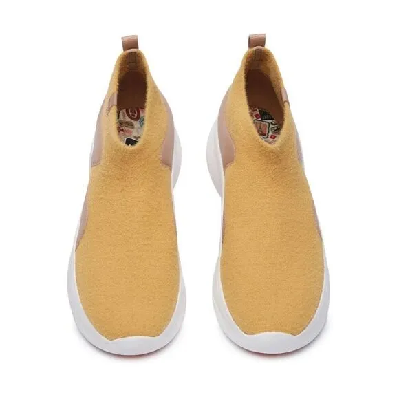 UIN Women's Walking Shoes Casual Chunky Sneaker (GOLDENROD PALMA II )